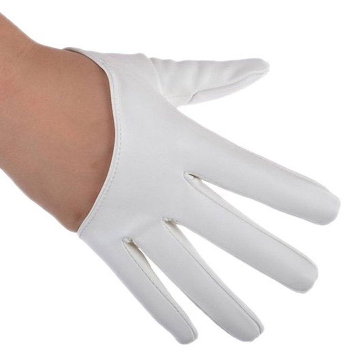Sexy Womens Faux Leather Half Five Finger Half Palm Gloves Mittens